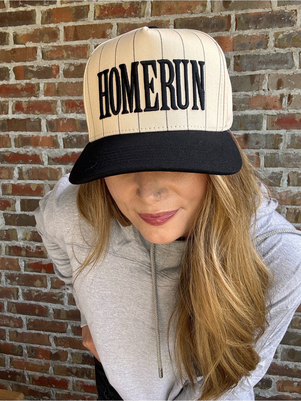Black and Cream Baseball Cap